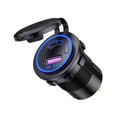 Įleidžiamas USB lizdas su C tipo jungtimi 3A